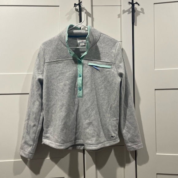 Vineyard Vines Tops - Vineyard Vines Gray and Mint Sweatshirt